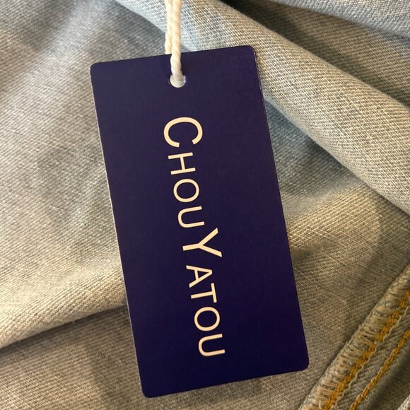 Chou Yatou NWT SZ XXL Blue Denim Midi Jacket Duster / Dress Western Boho Retro - Picture 9 of 12